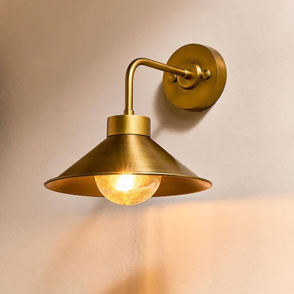 Nkuku Galago Bathroom Wall Lamp Antique Brass